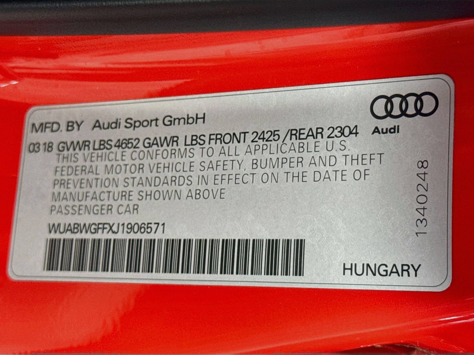 Used 2018 Audi RS 3 AWD/4WD image 33