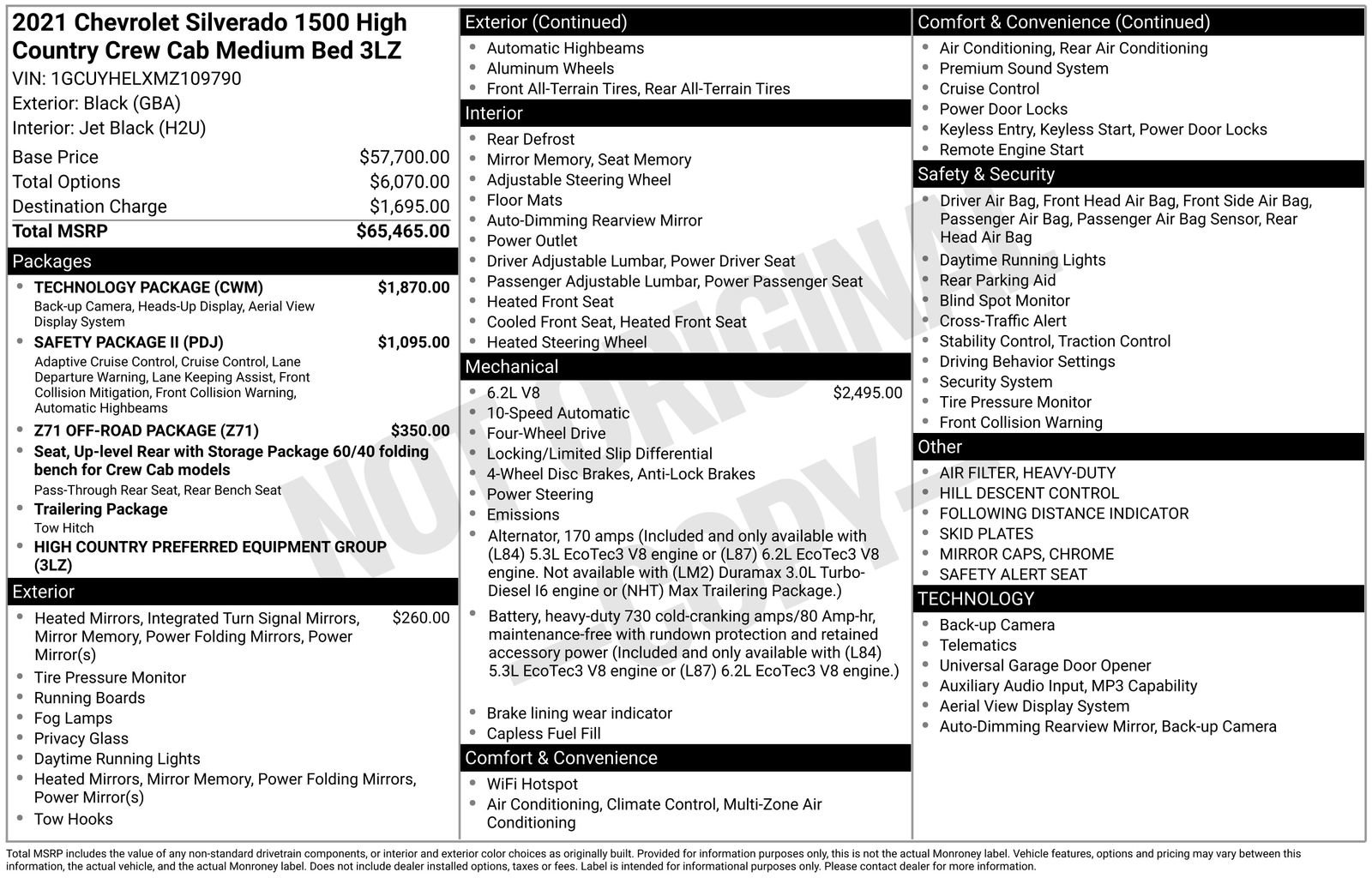 Used 2021 Chevrolet Silverado 1500 High Country w/ Technology Package image 4