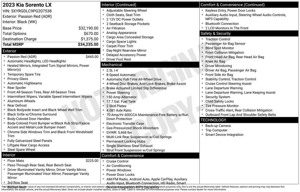 Used 2023 Kia Sorento LX image 6