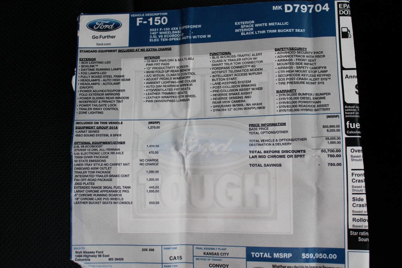 Used 2021 Ford F150 Lariat image 51