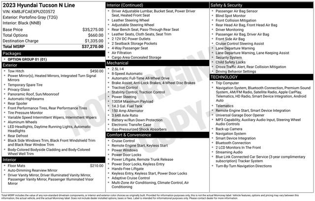 Used 2023 Hyundai Tucson N Line AWD/4WD image 30