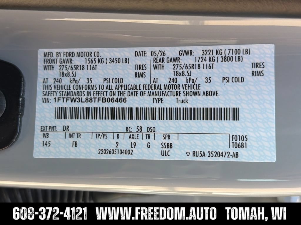 New 2026 Ford F150 Lariat w/ Equipment Group 501A Mid AWD/4WD image 32
