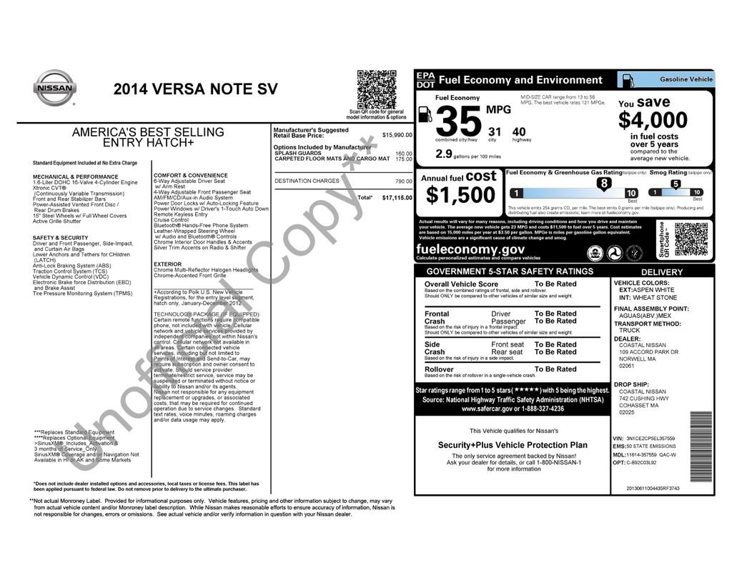 Used 2014 Nissan Versa Note SV FWD image 25