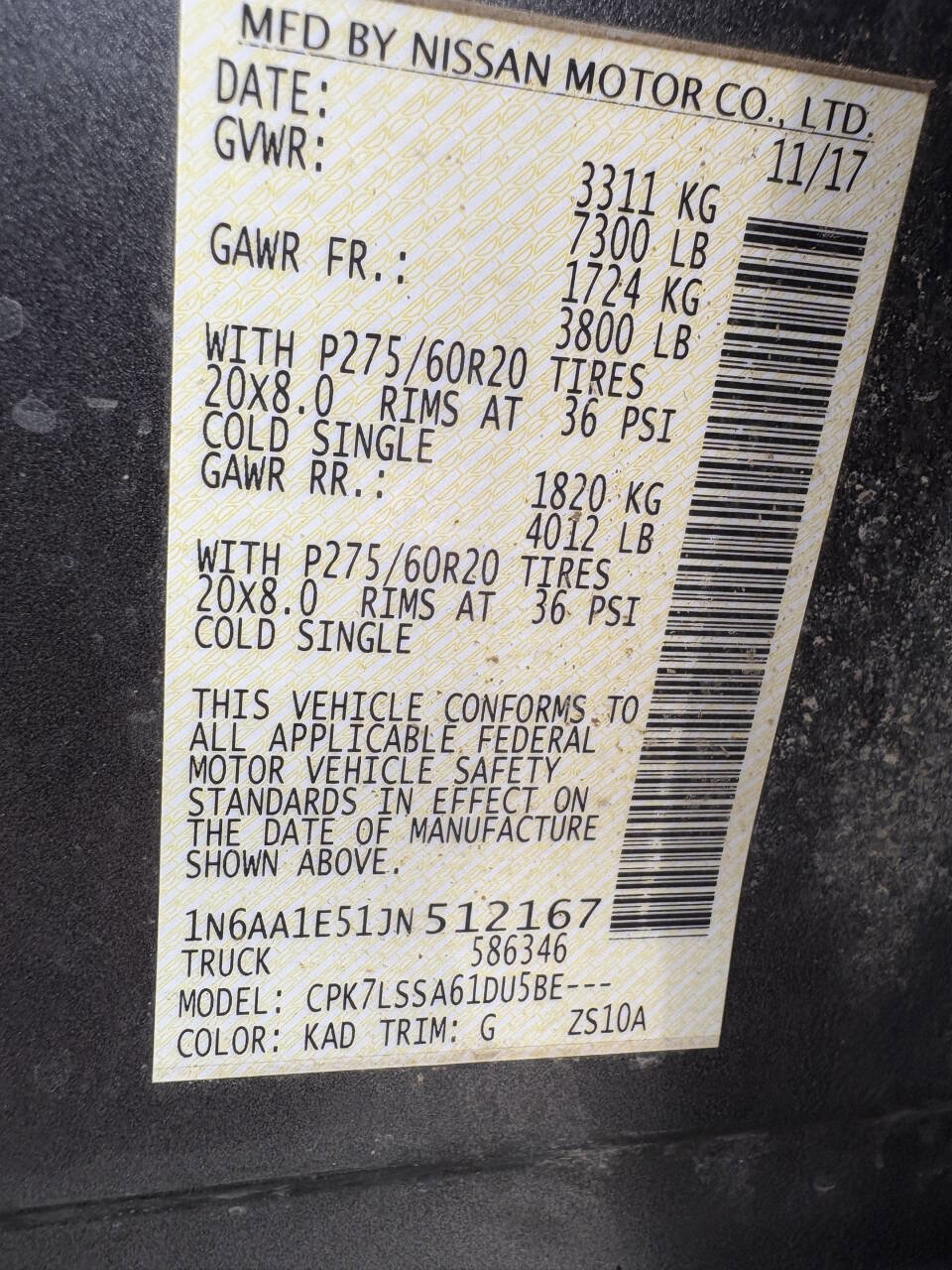 Used 2018 Nissan Titan SV w/ SV Convenience Package image 9