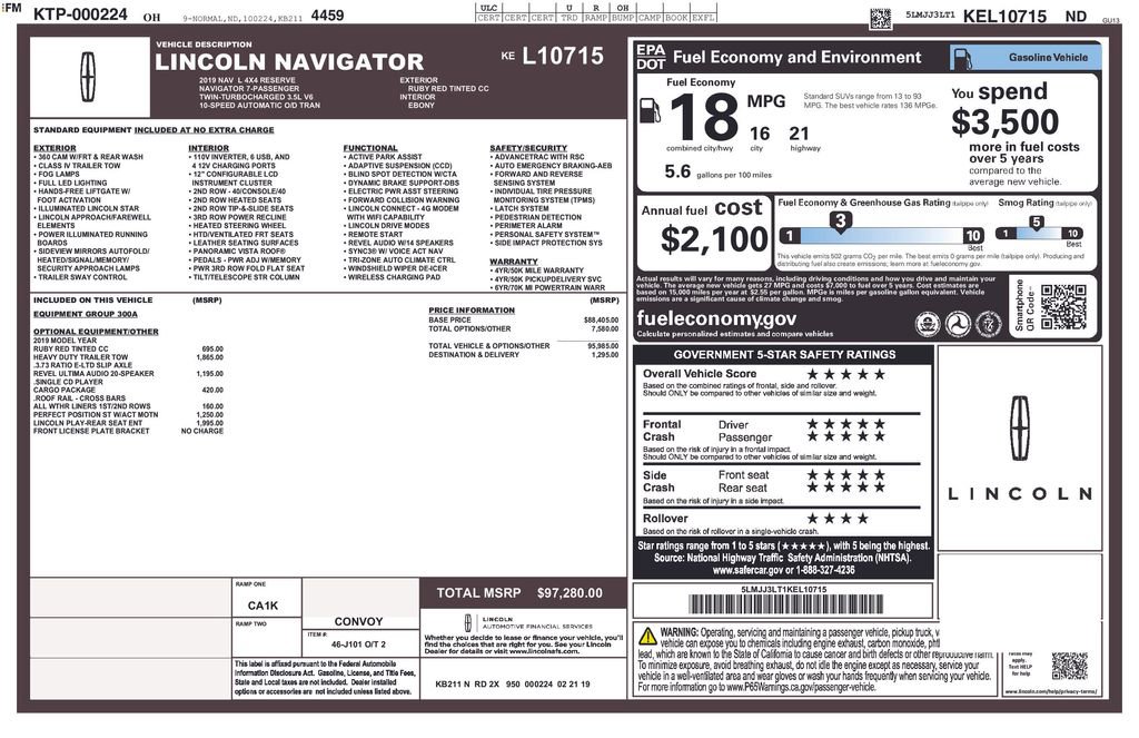 Used 2019 Lincoln Navigator L Reserve AWD/4WD image 22