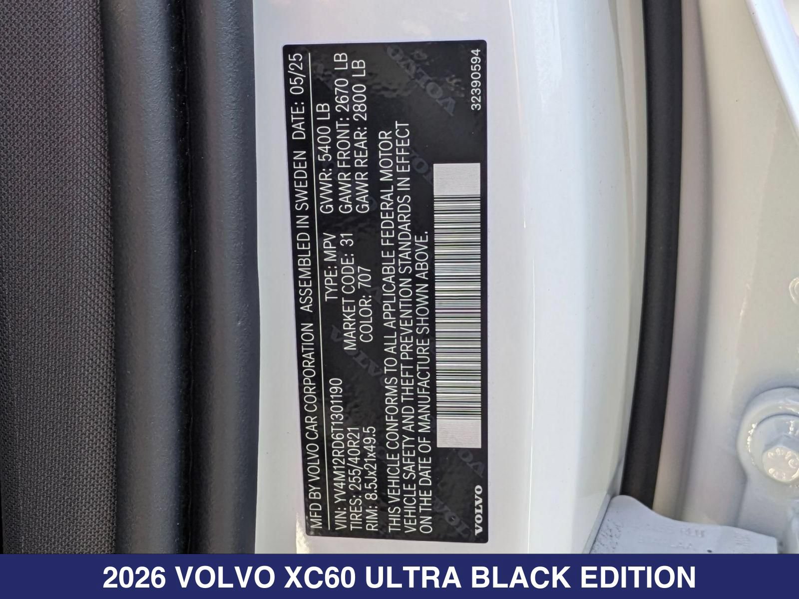 New 2026 Volvo XC60 B5 Ultra w/ Protection Package Premier AWD/4WD image 27