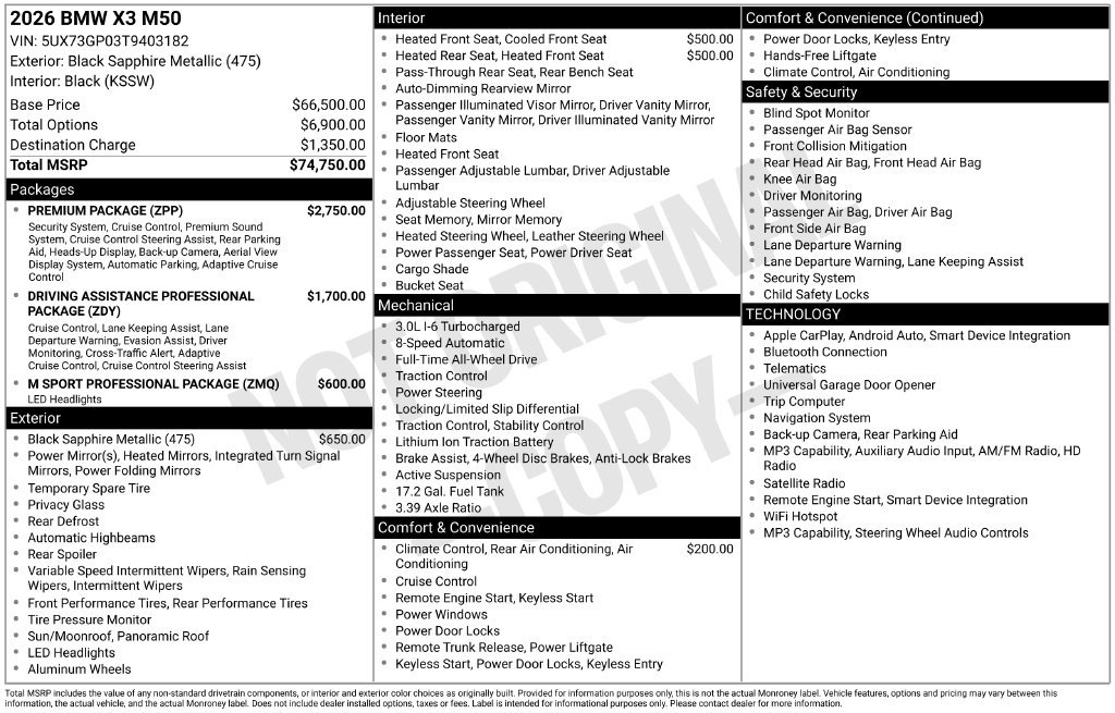 Certified 2026 BMW X3 M50 AWD/4WD image 45