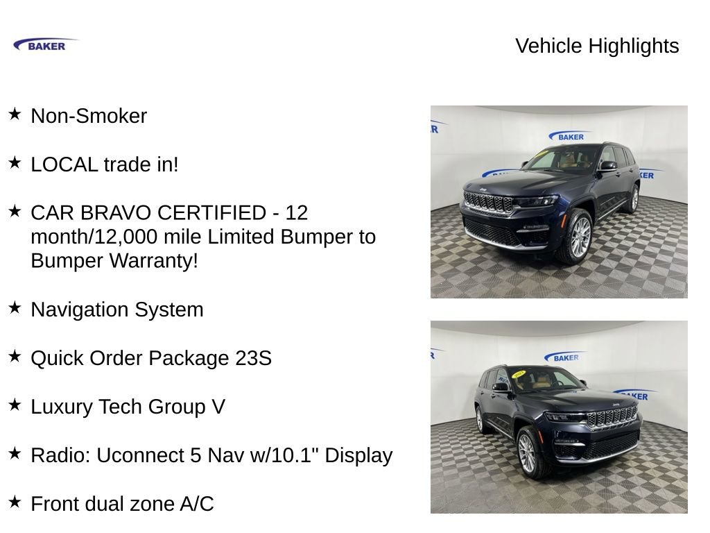 Used 2023 Jeep Grand Cherokee Summit w/ Luxury Tech Group V image 4