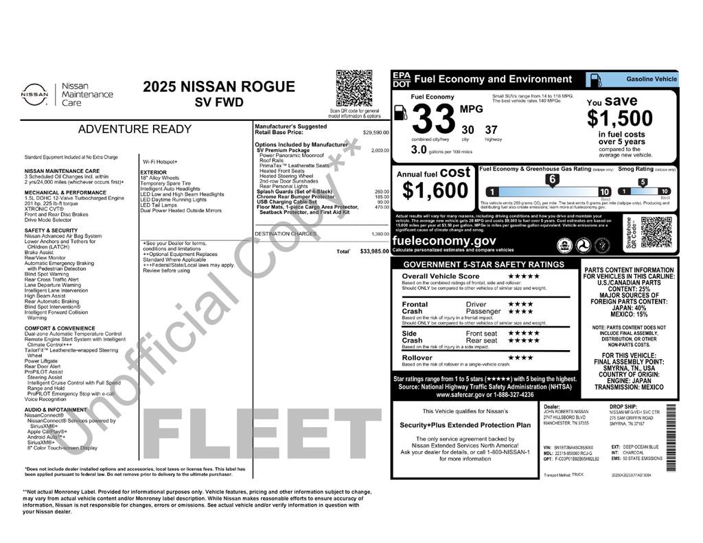 Used 2025 Nissan Rogue SV w/ SV Premium Package image 14