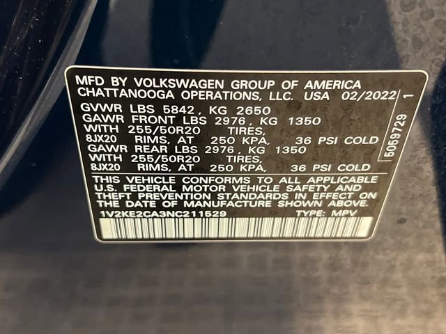 Certified 2022 Volkswagen Atlas Cross Sport SE AWD/4WD image 30