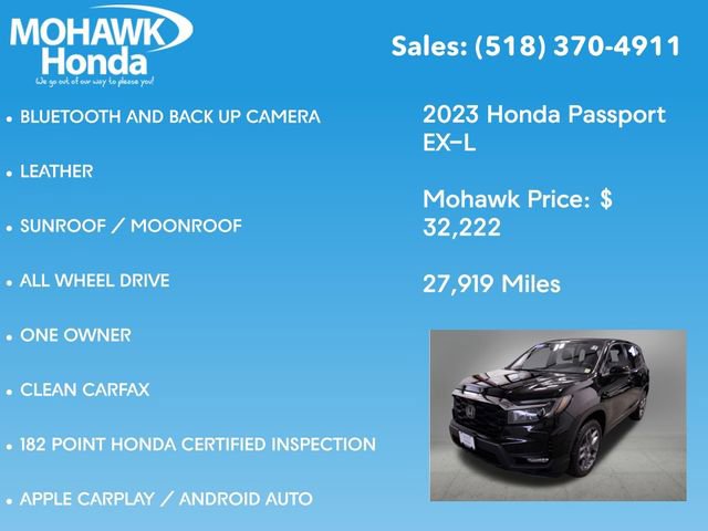 Certified 2023 Honda Passport EX-L image 8