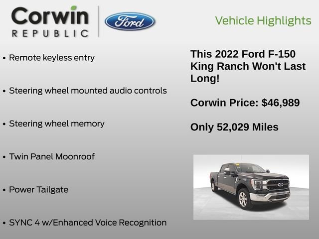 Used 2022 Ford F150 King Ranch w/ Equipment Group 601A High image 20