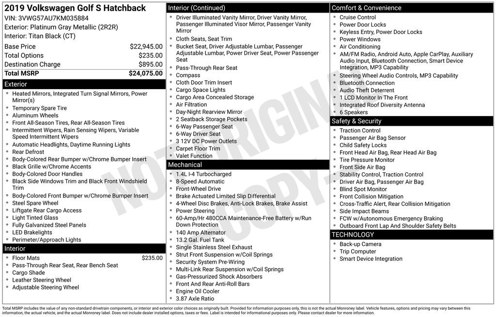 Used 2019 Volkswagen Golf S image 38