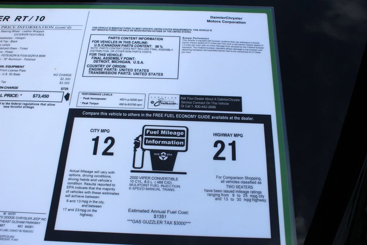 Used 2000 Dodge Viper RT/10 image 36