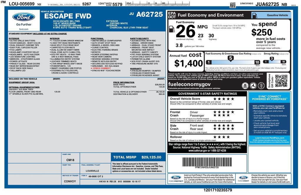 Used 2018 Ford Escape SEL FWD image 24