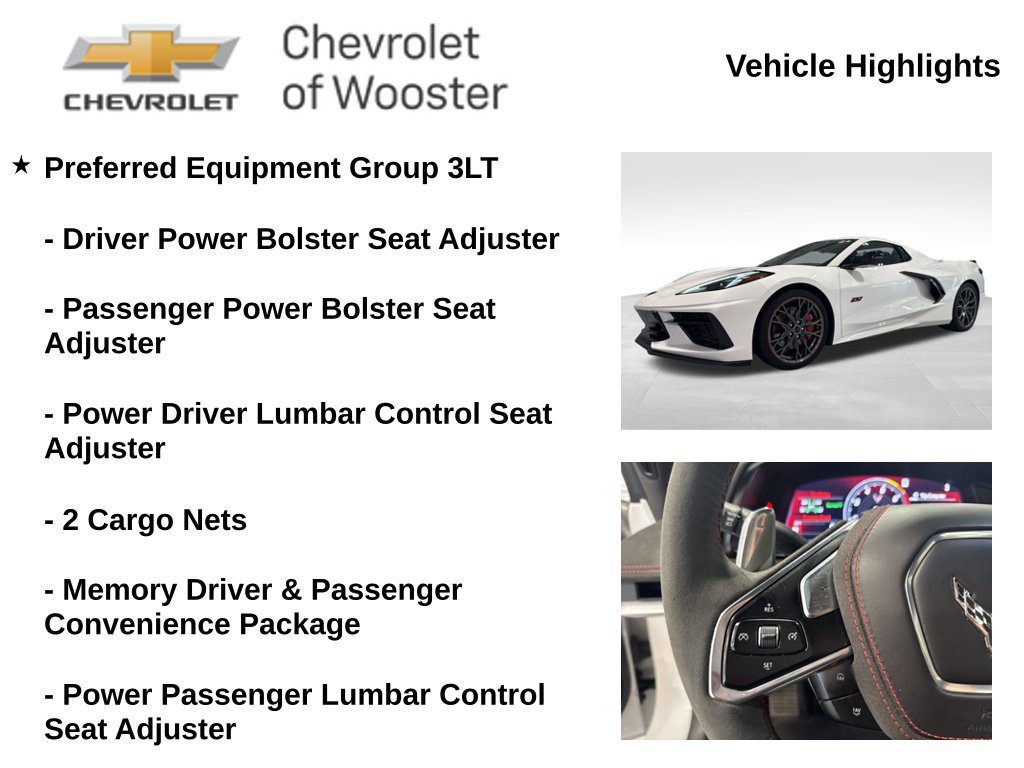 Used 2023 Chevrolet Corvette Stingray Premium Conv w/ Z51 Performance Package RWD image 2