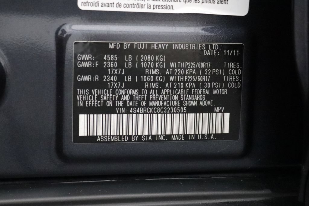 Used 2012 Subaru Outback 2.5i Limited w/ Moonroof Pkg AWD/4WD image 25