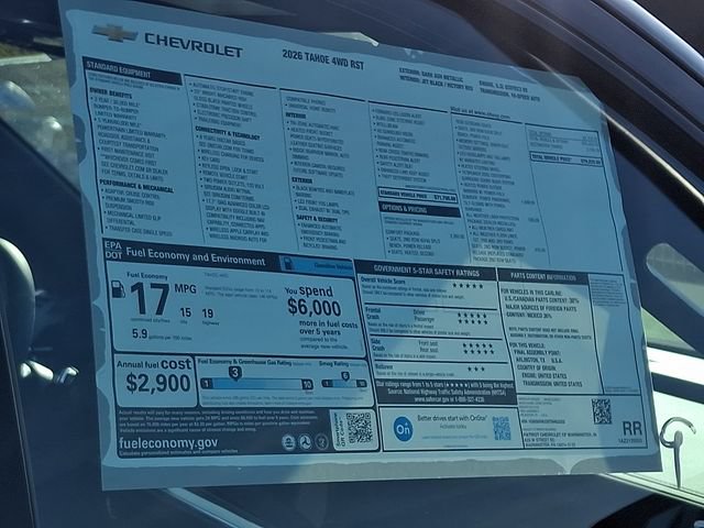 New 2026 Chevrolet Tahoe RST w/ Comfort Package AWD/4WD image 11