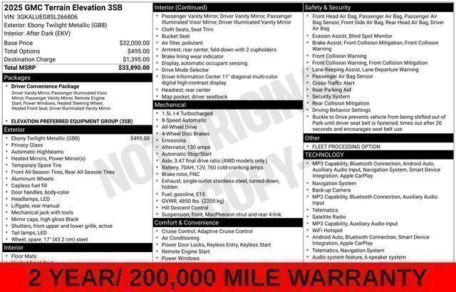 Used 2025 GMC Terrain Elevation AWD/4WD image 69