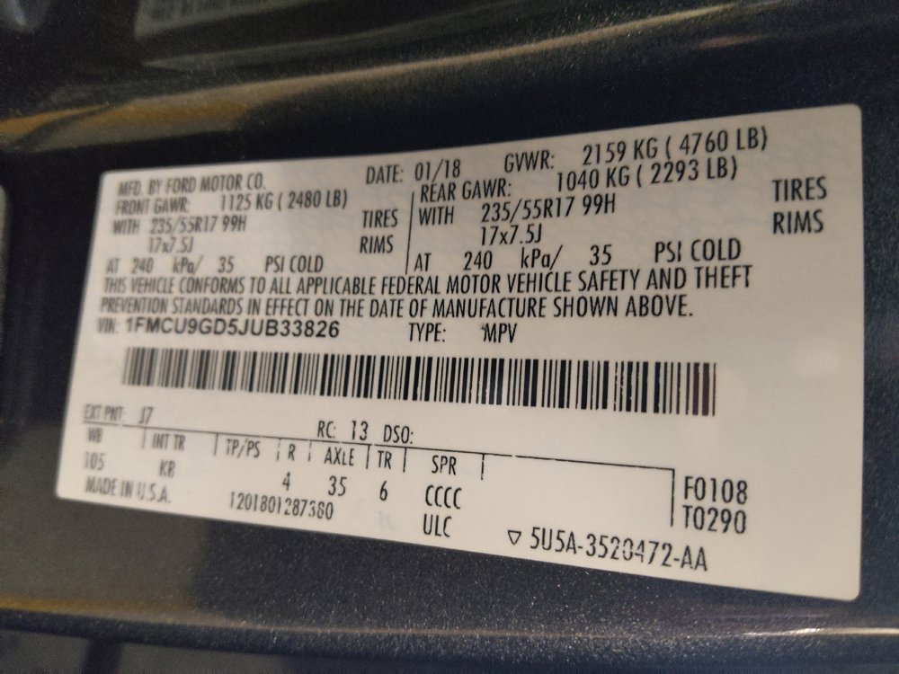 Used 2018 Ford Escape SE w/ Ford Safe & Smart Package AWD/4WD image 33