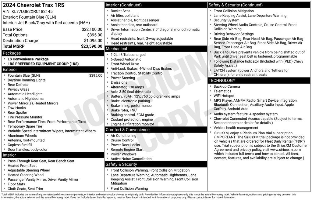Used 2024 Chevrolet Trax RS FWD image 2