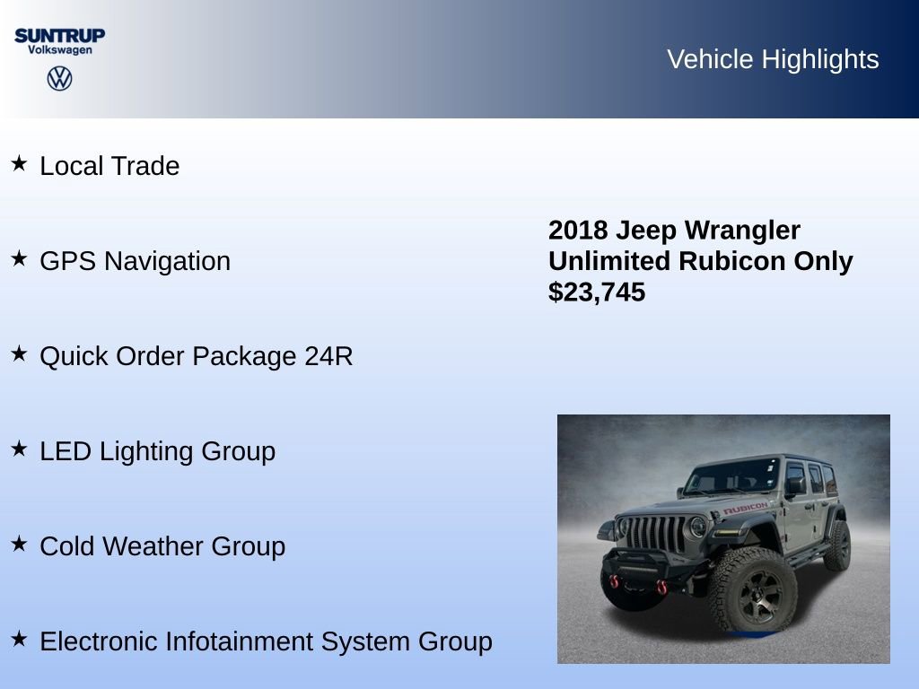 Used 2018 Jeep Wrangler Unlimited Rubicon image 8