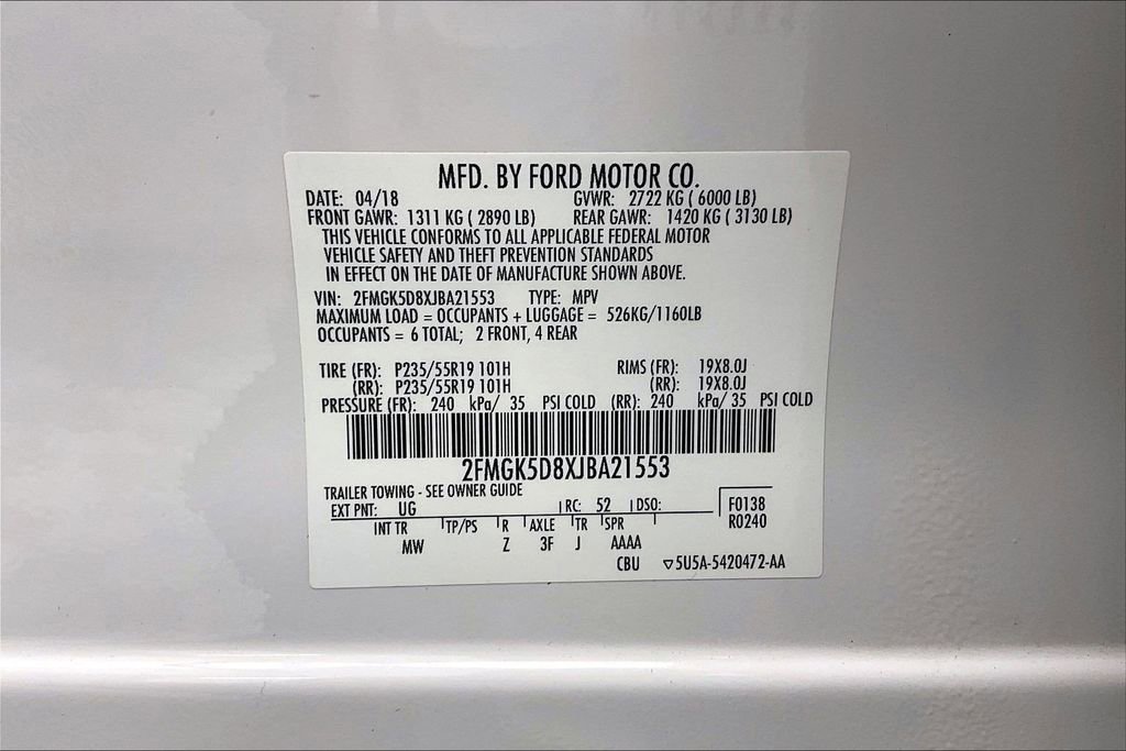 Used 2018 Ford Flex Limited w/ Equipment Group 301A FWD image 36