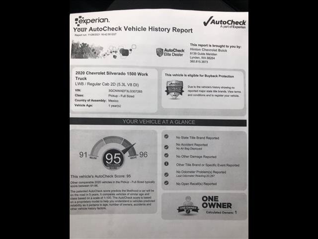 Used 2020 Chevrolet Silverado 1500 W/T w/ WT Fleet Convenience Package RWD image 16