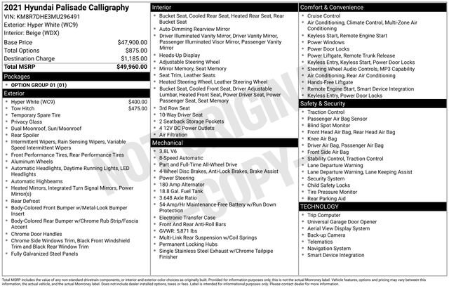 Used 2021 Hyundai Palisade Calligraphy image 8