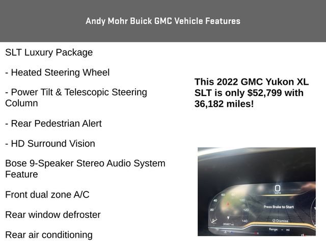 Used 2022 GMC Yukon XL SLT w/ SLT Luxury Package AWD/4WD image 12