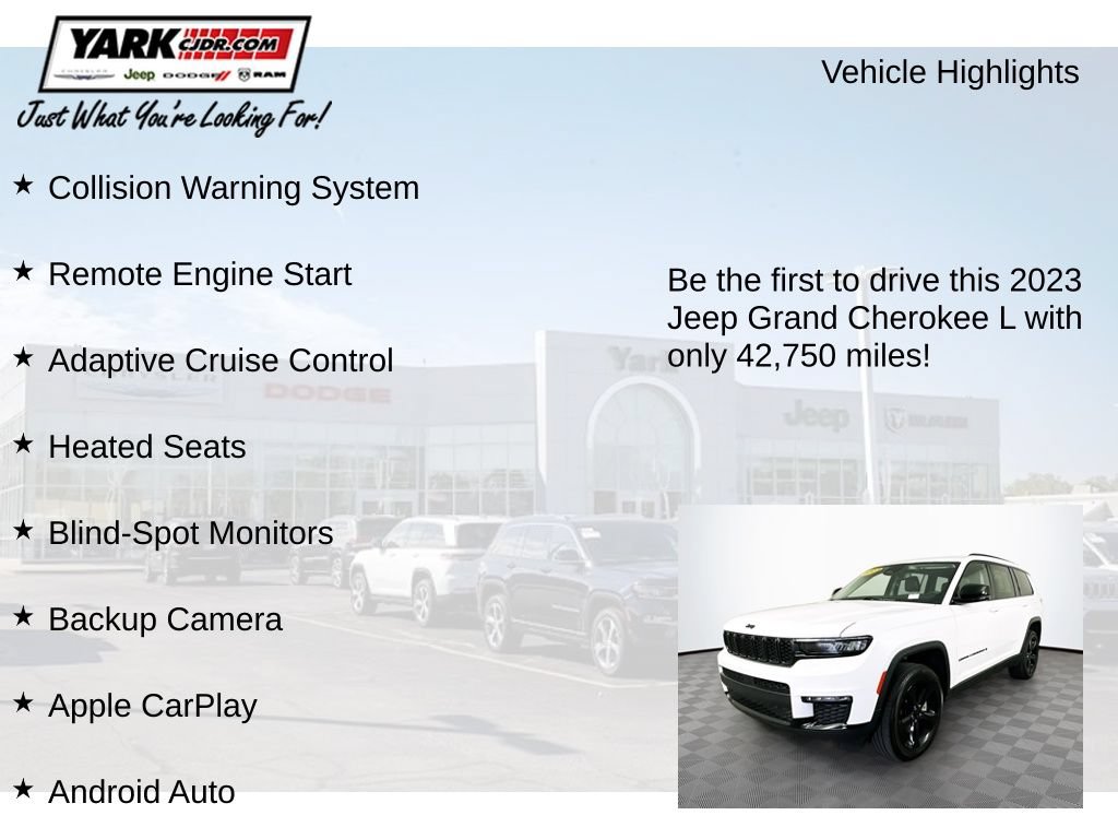 Certified 2023 Jeep Grand Cherokee L Limited w/ Black Appearance Package AWD/4WD image 12
