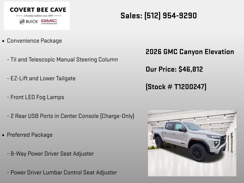 New 2026 GMC Canyon Elevation w/ Convenience Package AWD/4WD image 18