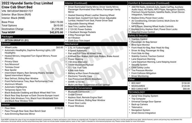 Certified 2022 Hyundai Santa Cruz Limited image 4