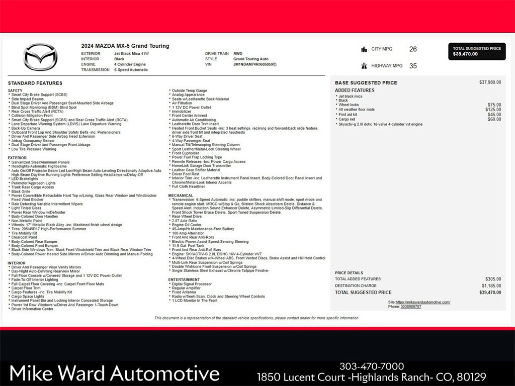Used 2024 MAZDA MX-5 Miata RF Grand Touring image 10