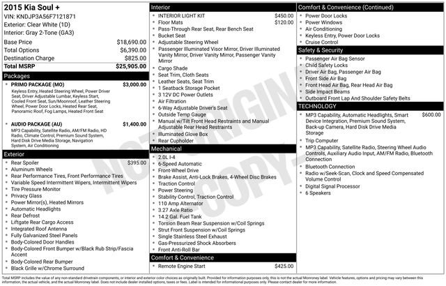 Used 2015 Kia Soul + w/ Primo Package FWD image 3