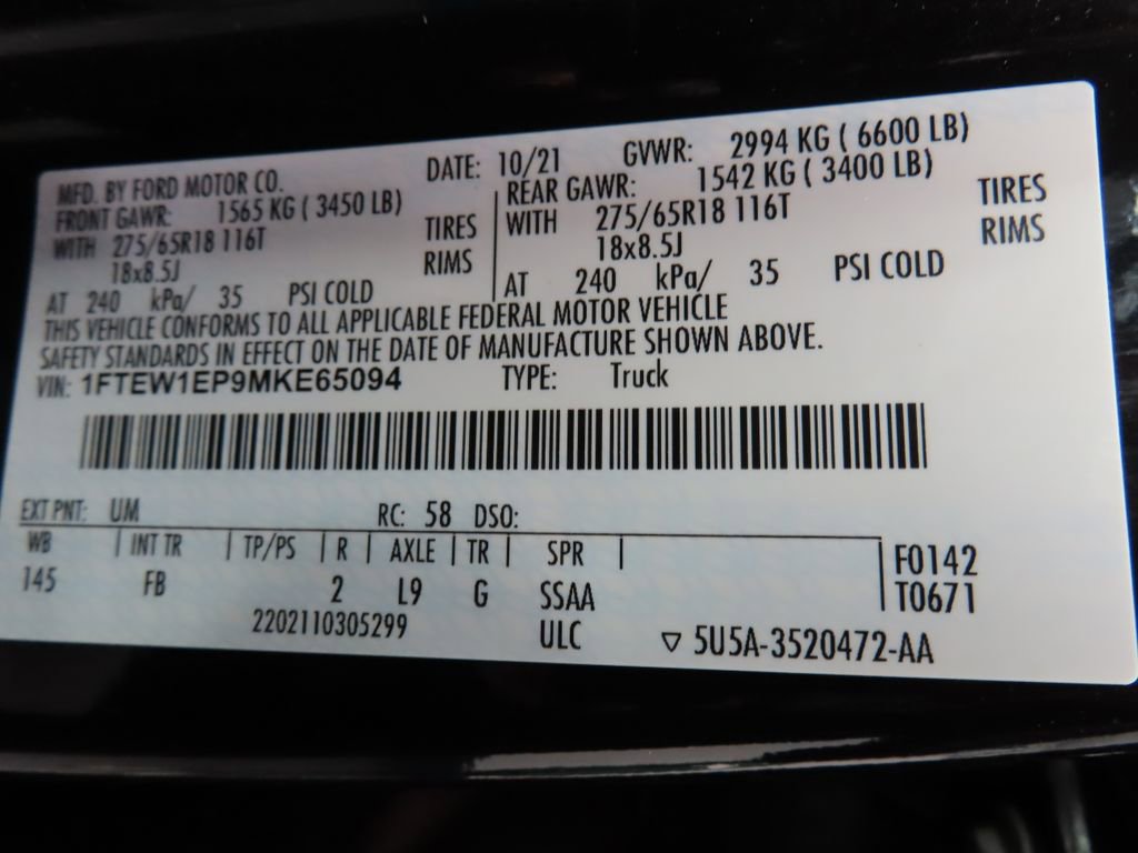 Used 2021 Ford F150 XLT w/ Equipment Group 302A High AWD/4WD image 56