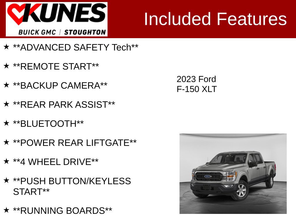 Used 2023 Ford F150 XLT w/ Equipment Group 302A High AWD/4WD image 2