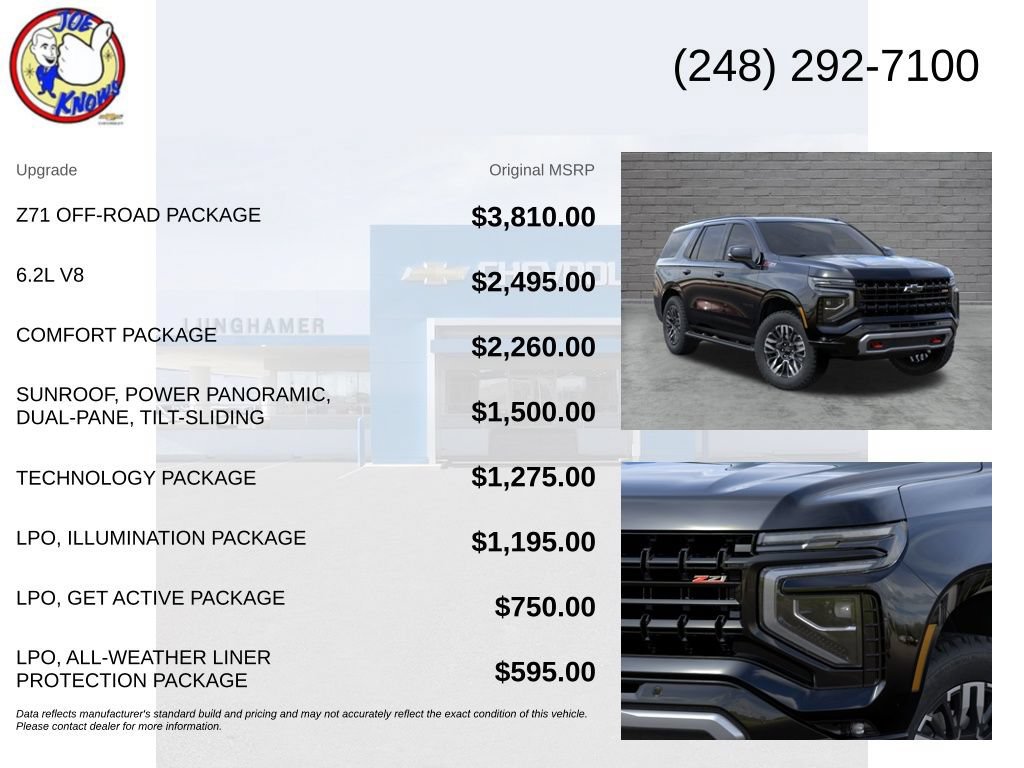 New 2026 Chevrolet Tahoe Z71 w/ Z71 Off-Road Package AWD/4WD image 5
