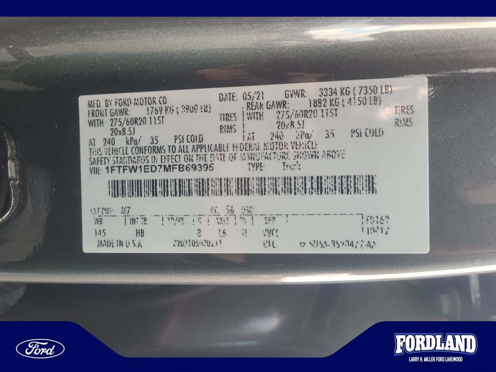 Used 2021 Ford F150 Lariat w/ Equipment Group 502A High AWD/4WD image 25