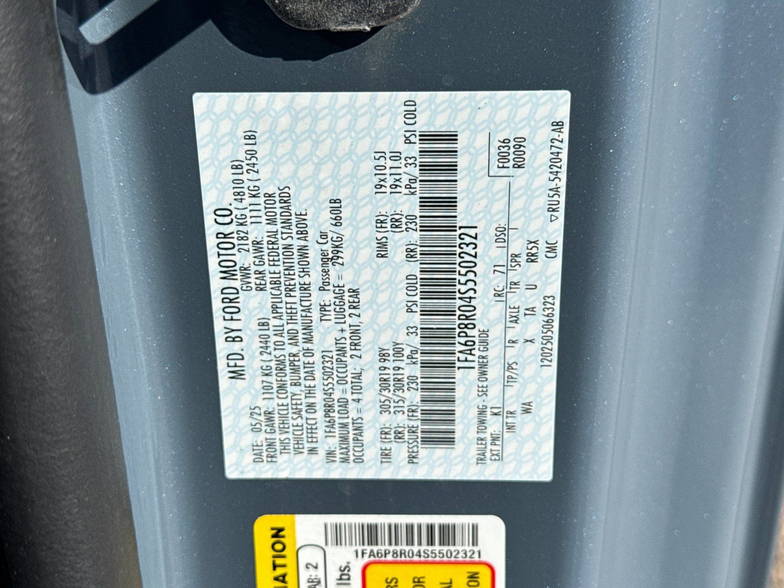 New 2025 Ford Mustang Dark Horse w/ Dark Horse Handlin Package RWD image 33