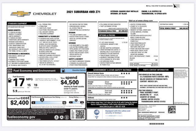 Used 2021 Chevrolet Suburban Z71 w/ Z71 Off-Road Package image 37