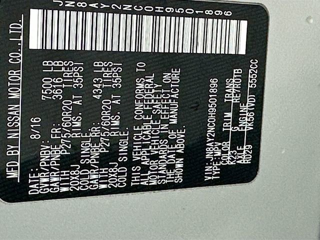 Used 2017 Nissan Armada Platinum w/ Interior Lighting Package image 37