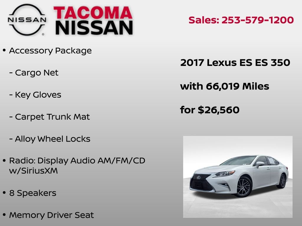 Used 2017 Lexus ES 350 w/ Navigation System Package FWD image 12