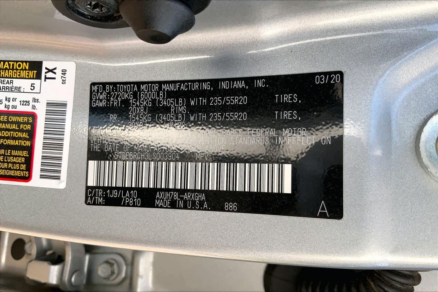 Used 2020 Toyota Highlander Platinum AWD/4WD image 92