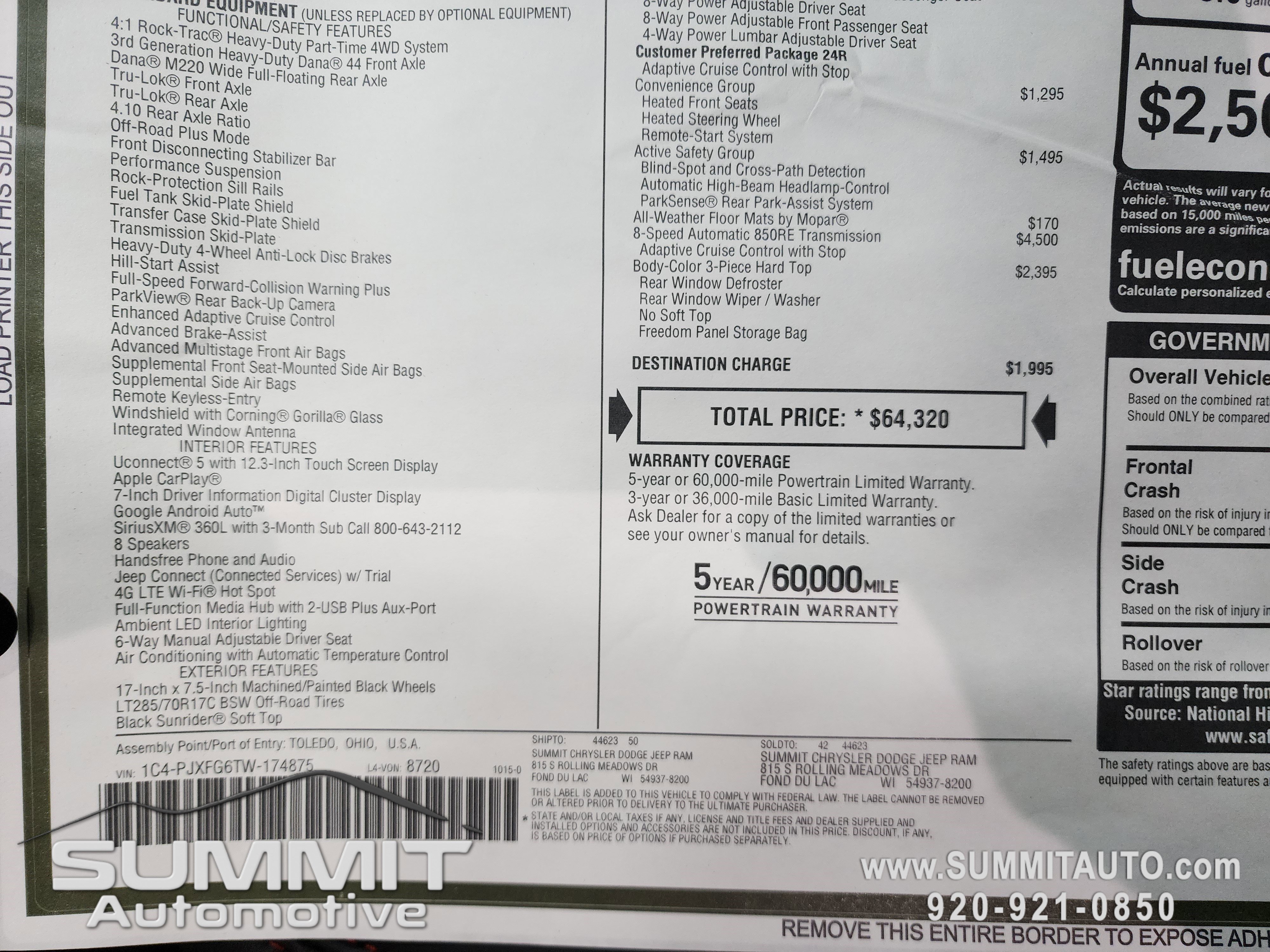 New 2026 Jeep Wrangler Unlimited Rubicon w/ Safety Group image 47