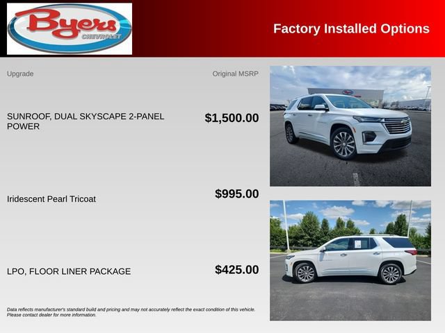Used 2022 Chevrolet Traverse Premier w/ LPO, Floor Liner Package AWD/4WD image 10