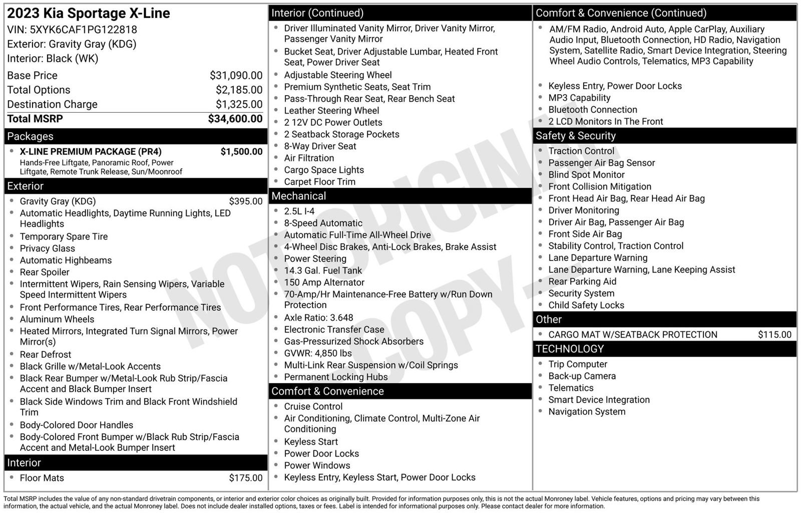 Used 2023 Kia Sportage X-Line w/ X-Line Premium Package AWD/4WD image 3