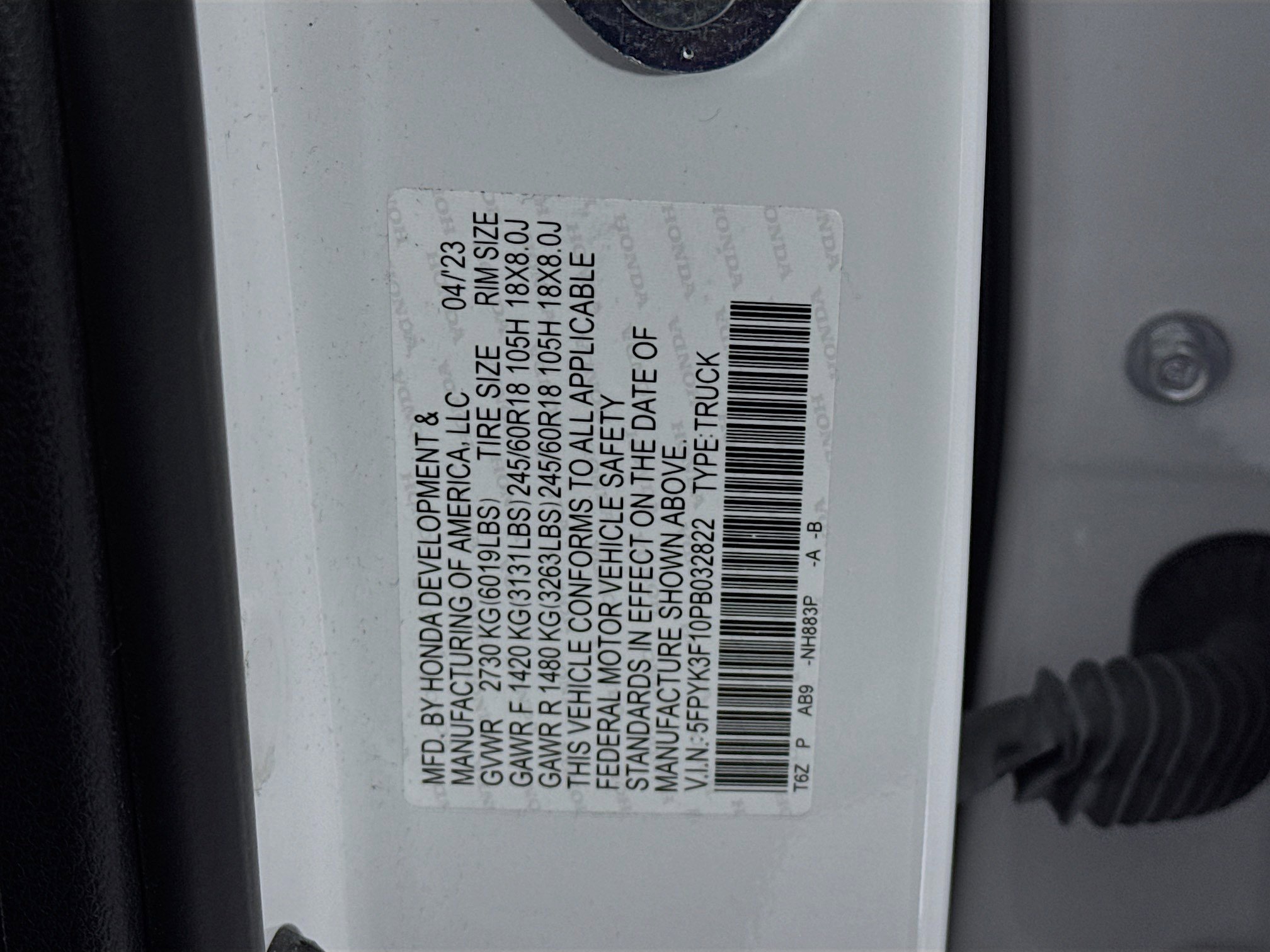 Certified 2023 Honda Ridgeline Sport image 30