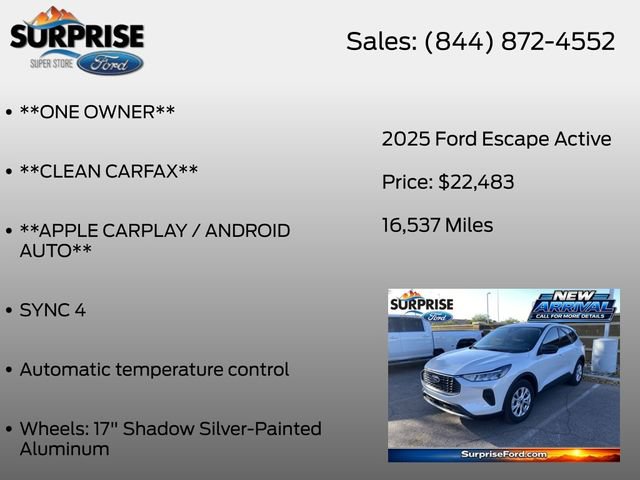 Certified 2025 Ford Escape Active FWD image 7