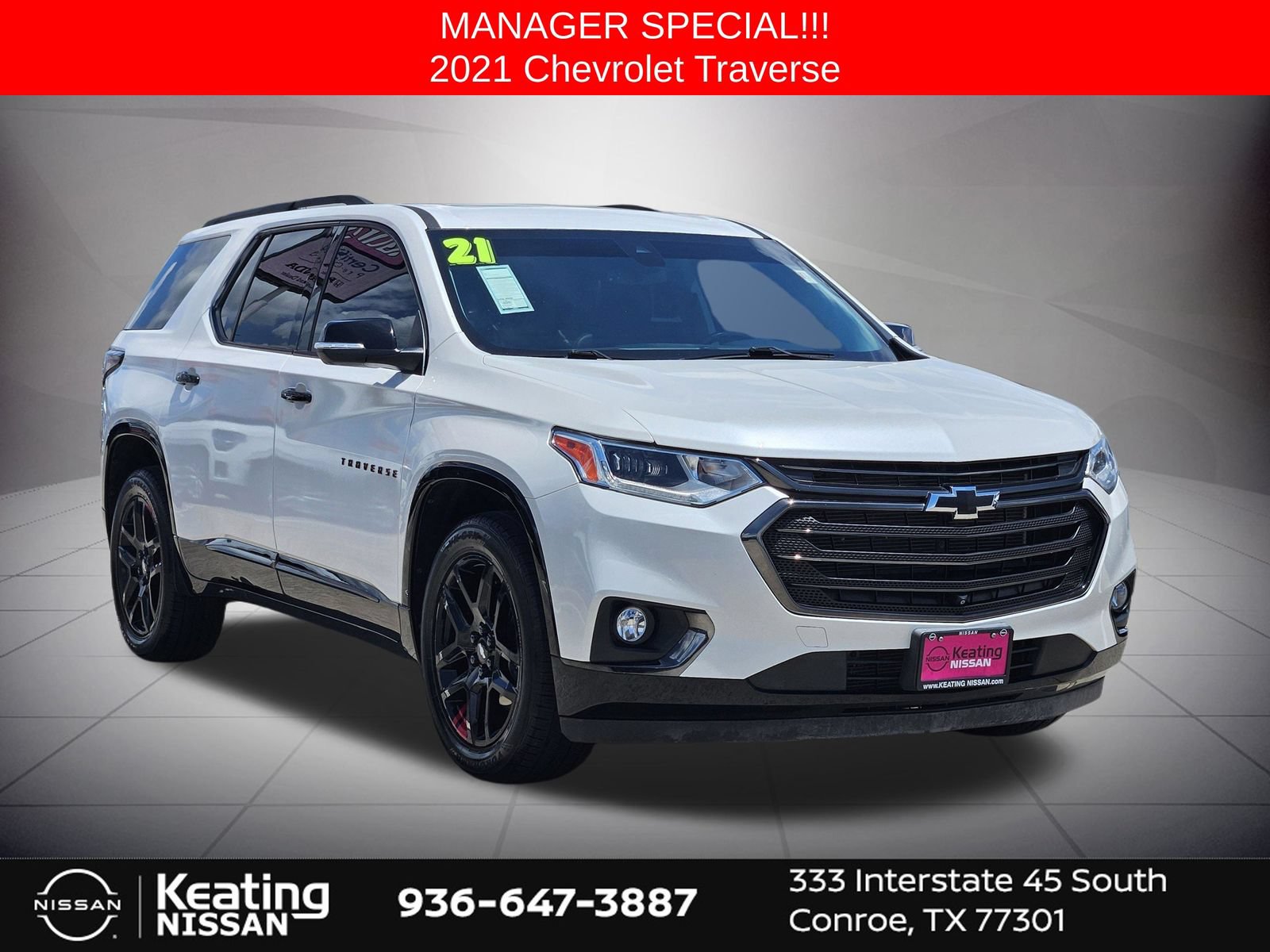 Used 2021 Chevrolet Traverse Premier w/ Redline Edition AWD/4WD image 1